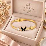 TITLIYA Premium Korean Black Butterfly Floral Bracelet