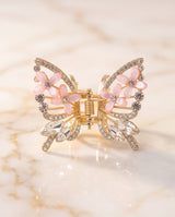TITLIYA Korean Pink Butterfly Claw Hair Clip – Anti-Tarnish Floral Design
