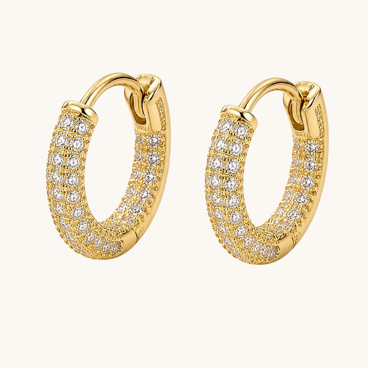 Mini Stone Gold Plated Earrings