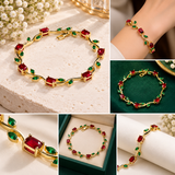 TITLIYA Korean Red Stone Tulip Bracelet For Women