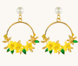 Yellow Flowers Shape Korean Earring Titliya