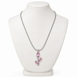 TITLIYA Korean Style Silver Tone Pink Tulip Pendant Necklace
