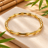 TITLIYA Korean Style Gold Tone Bamboo Bracelet for Women