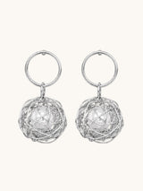 TITLIYA Korean Pearl Wire Ball Hoop Earrings
