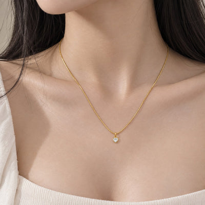TITLIYA Korean Style Gold Mini Heart Pendant Necklace For Women