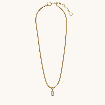 TITLIYA Korean Style Gold Mini Rectangle Pendant Necklace For Women