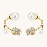 TITLIYA Korean Style Rose Pearl Earrings for Women