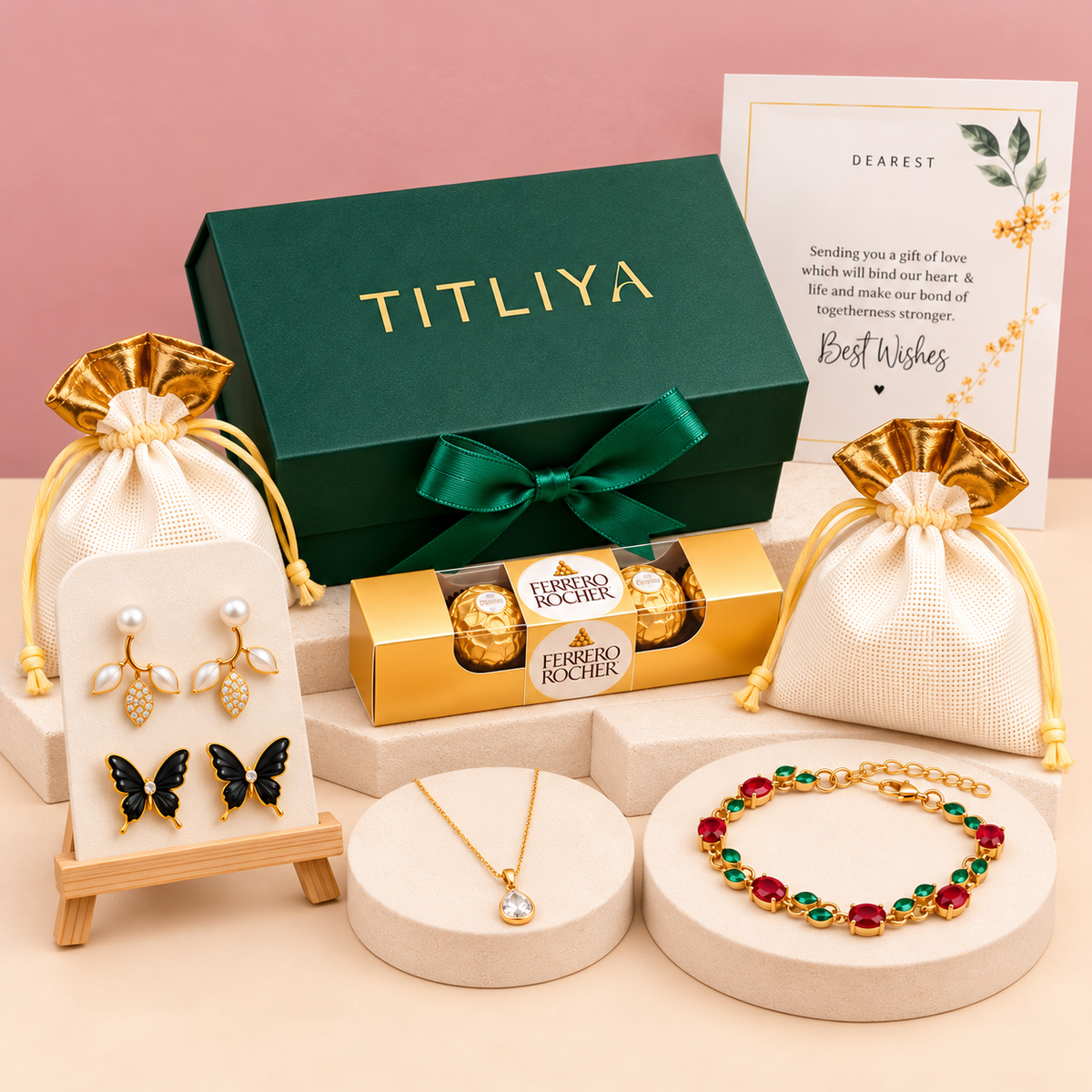 TITLIYA Korean Jewellery & Chocolate Gift Box for Her