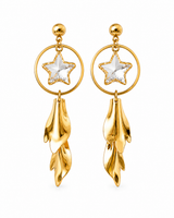 TITLIYA Korean Crystal Star Drop Earrings