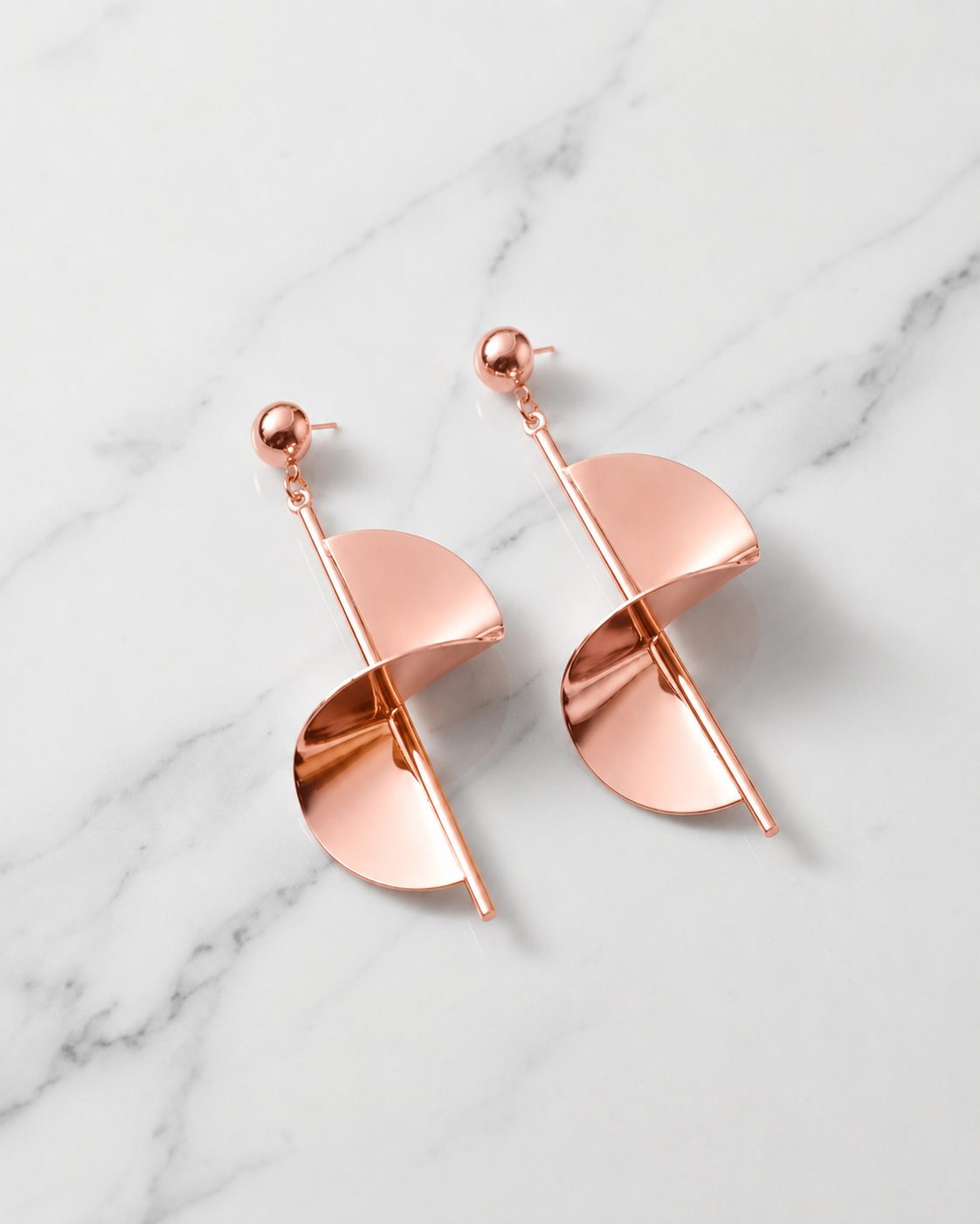 Modern Geometric Drop Earrings