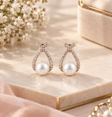 TITLIYA Korean Double Cross Diamond Earrings