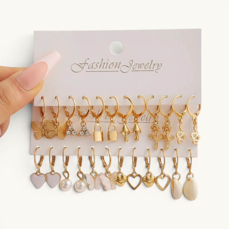 Butterfly shape Earring Collection combo (12 Pairs)