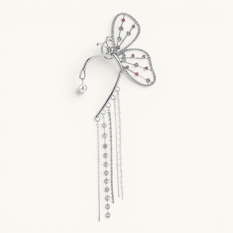 Butterfly Long Cuff Korean-Style Earrings