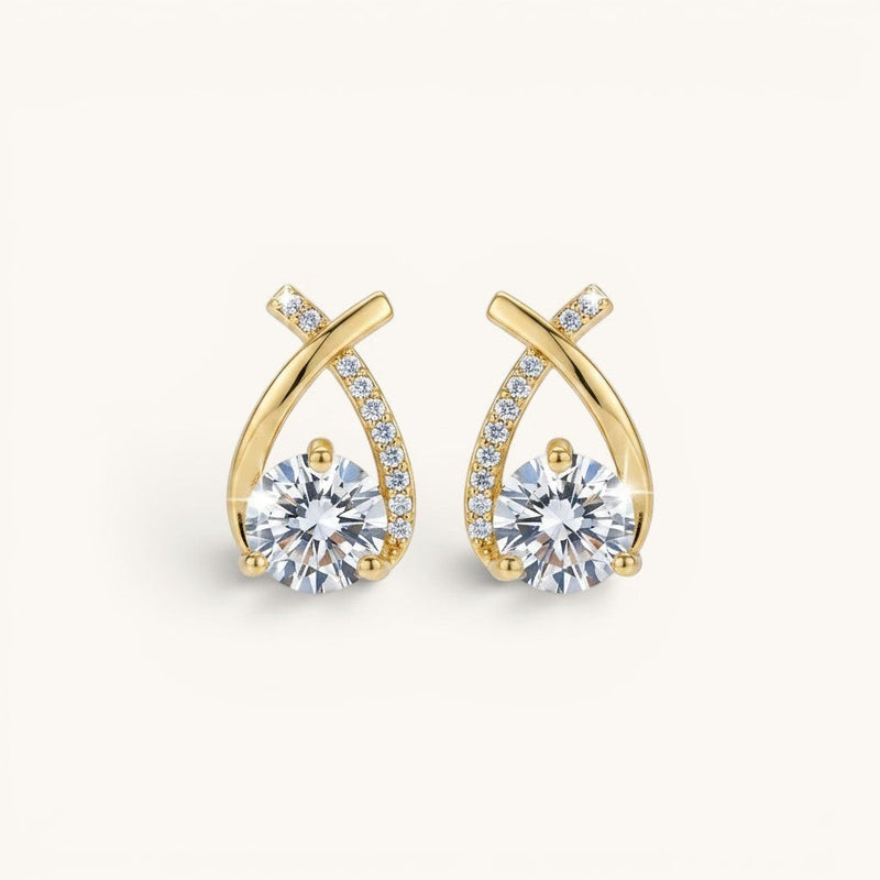 TITLIYA Korean Crystal Cross Single Earring