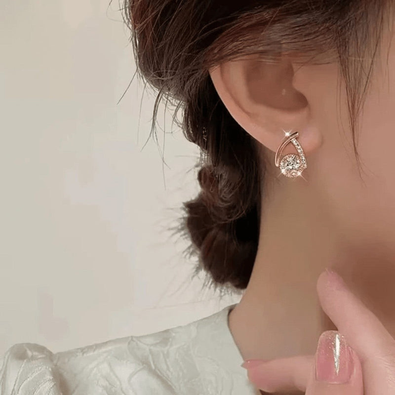 TITLIYA Korean Crystal Cross Single Earring