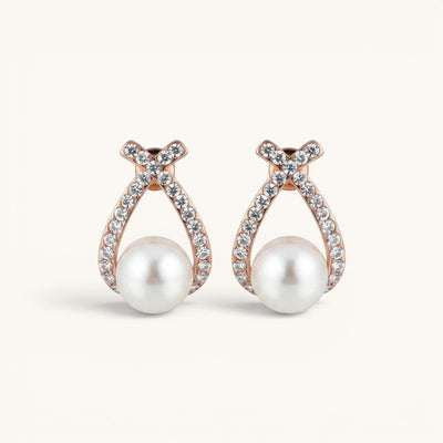 Double Cross Dimond Koran Earring