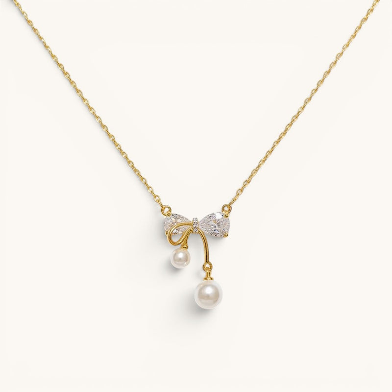 Gold Plated Pearl Necklace