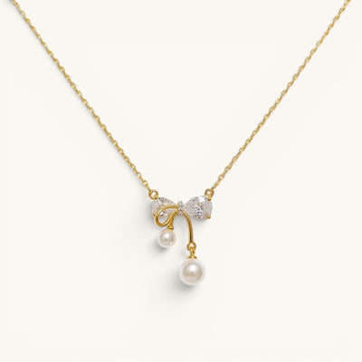 Gold Plated Pearl Necklace