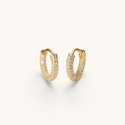 Mini Stone Gold Plated Earrings