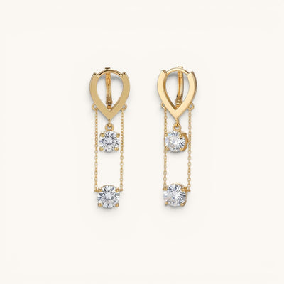 Korean Diamond Hanging Earring