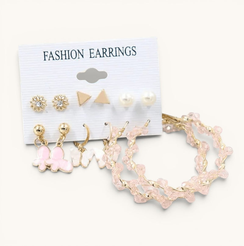 Set Of 6 Korean Earring