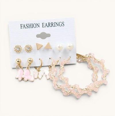 Set Of 6 Korean Earring