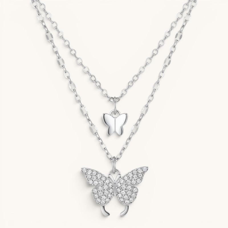 Mini Twin Butterfly Necklace