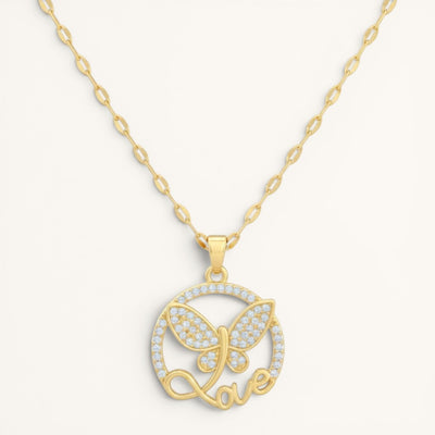 Stainless Steel Love Butterfly Pendant