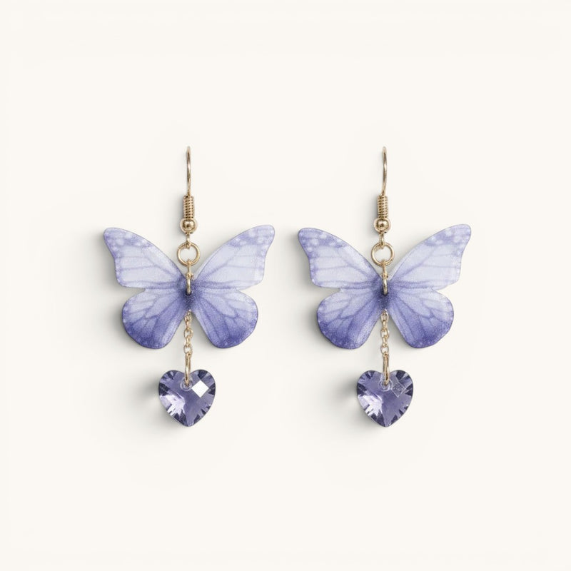 Purple Butterfly Soft Korean earring