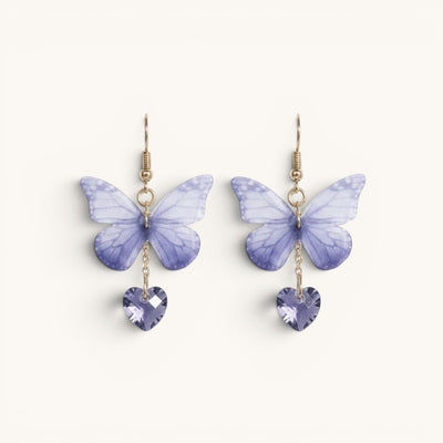 Purple Butterfly Soft Korean earring