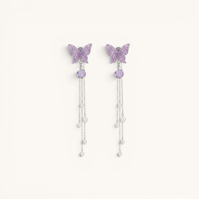 Purple Colour Trending Korean-Style Earrings