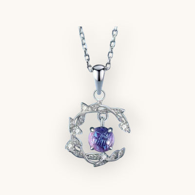 Purple Stone Pendant Necklace