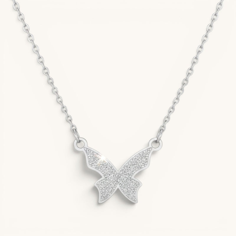 Hallmark Stainless Steel Butterfly Necklace