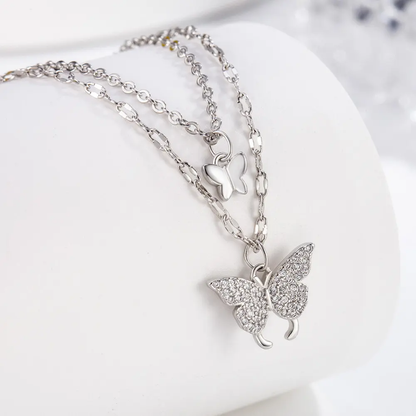 Mini Twin Butterfly Necklace Titliya